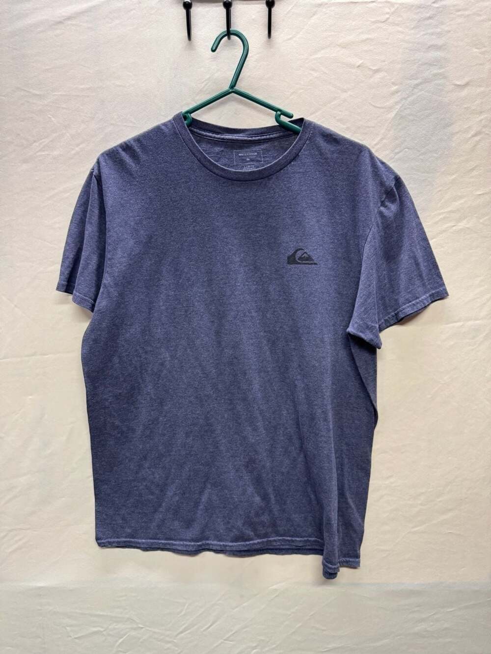 Quiksilver T-Shirt Size L Blue Heather Short Sleeve Crewneck